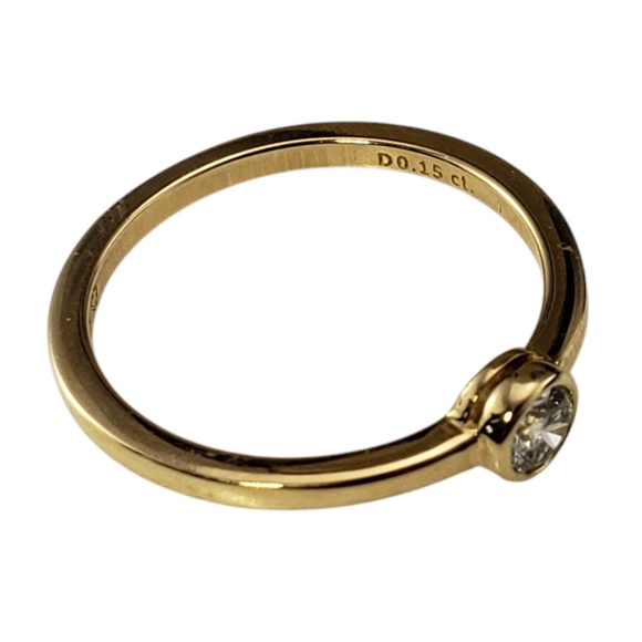 Pandora 14K Yellow Gold Lab Grown Diamond Ring Size 6 #21350 - Picture 3 of 8